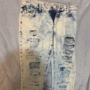 Mudd Blue and White Denim